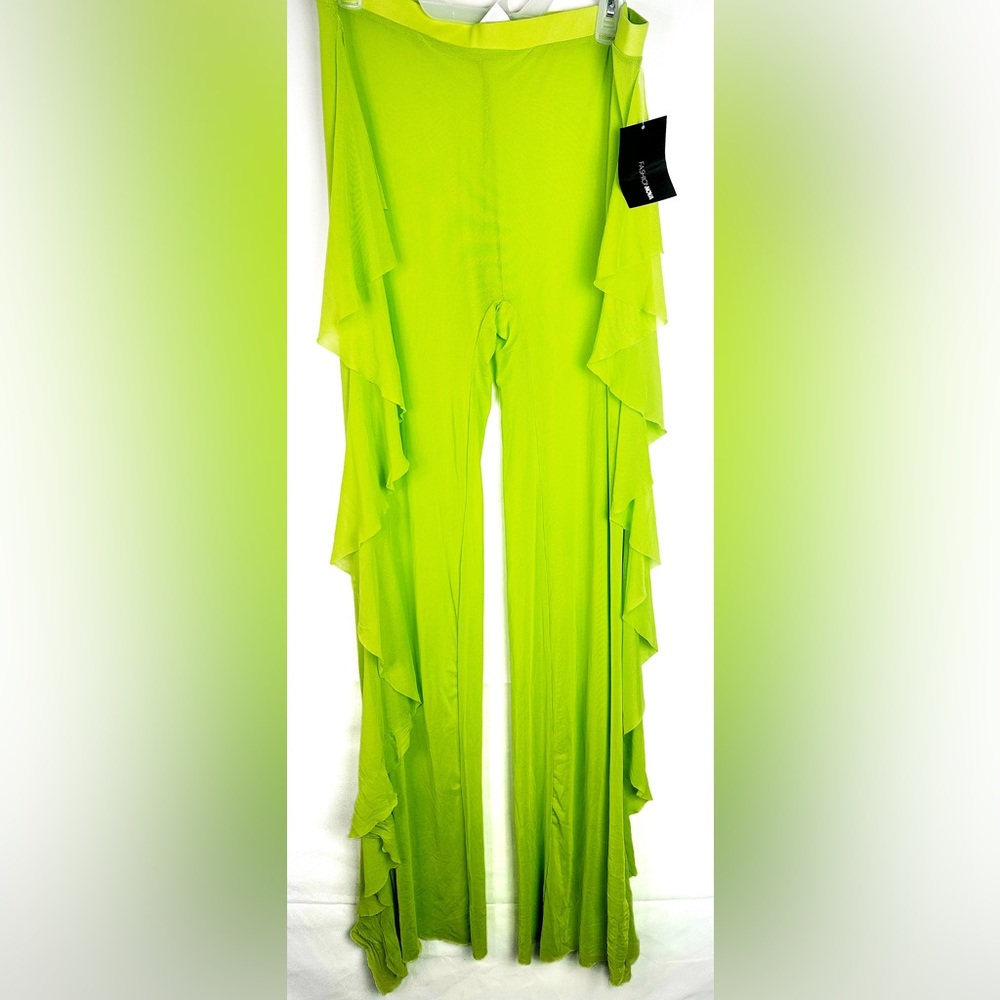 LIME GREEN SEE THROUGH COVER UP PANTS